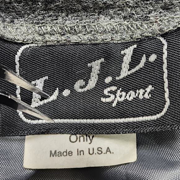 Vintage L.J.L. Sport Skirt Womens 6 Gray Wool Pencil Midi Back Zip Vented Hem - Picture 4 of 9